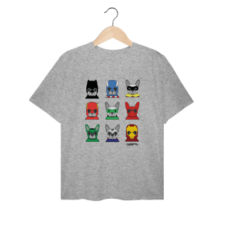 Nome do produto Camiseta Plus Size Cachorros Super-Heróis