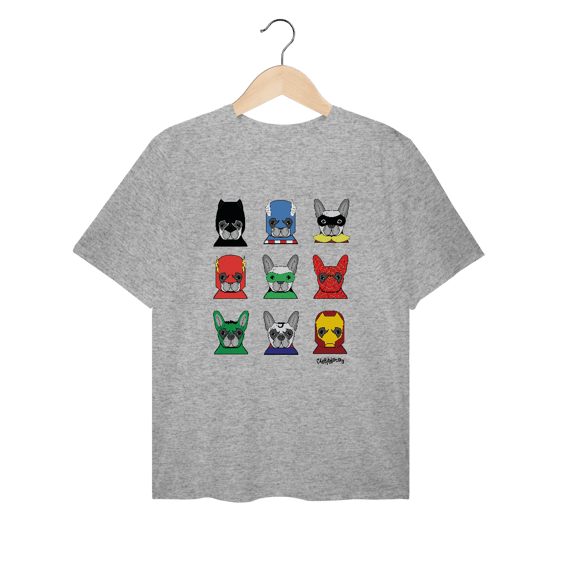 Camiseta Plus Size Cachorros Super-Heróis