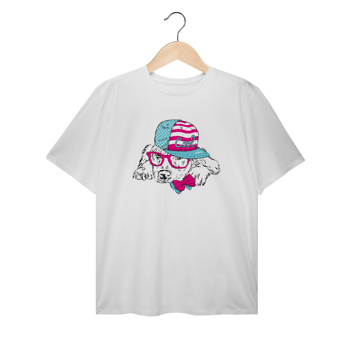 Nome do produto: Camiseta Plus Size Cachorro Cool