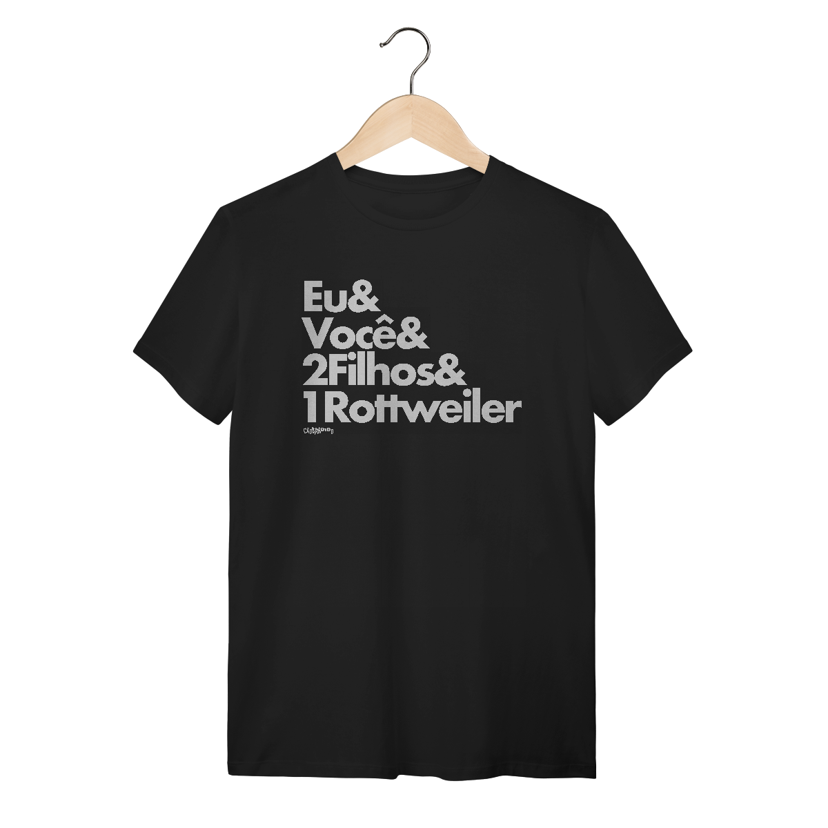 Nome do produto: Camiseta 2 Filhos e 1 Cachorro Rottweiler