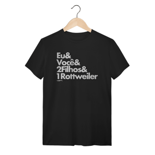 Nome do produto Camiseta 2 Filhos e 1 Cachorro Rottweiler
