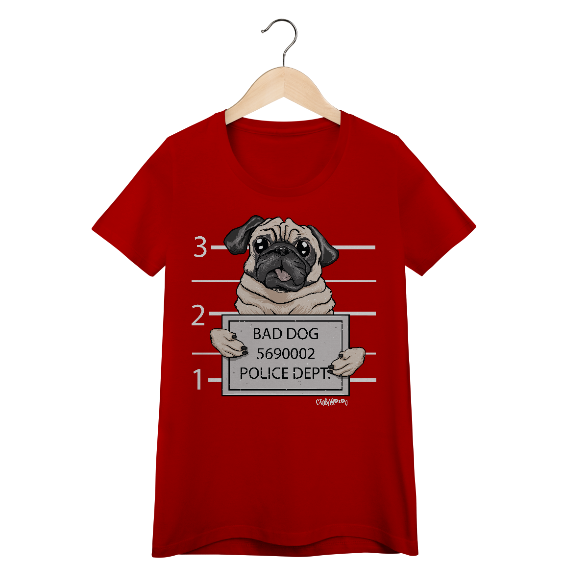 Nome do produto: Baby Look Pug Bad Dog