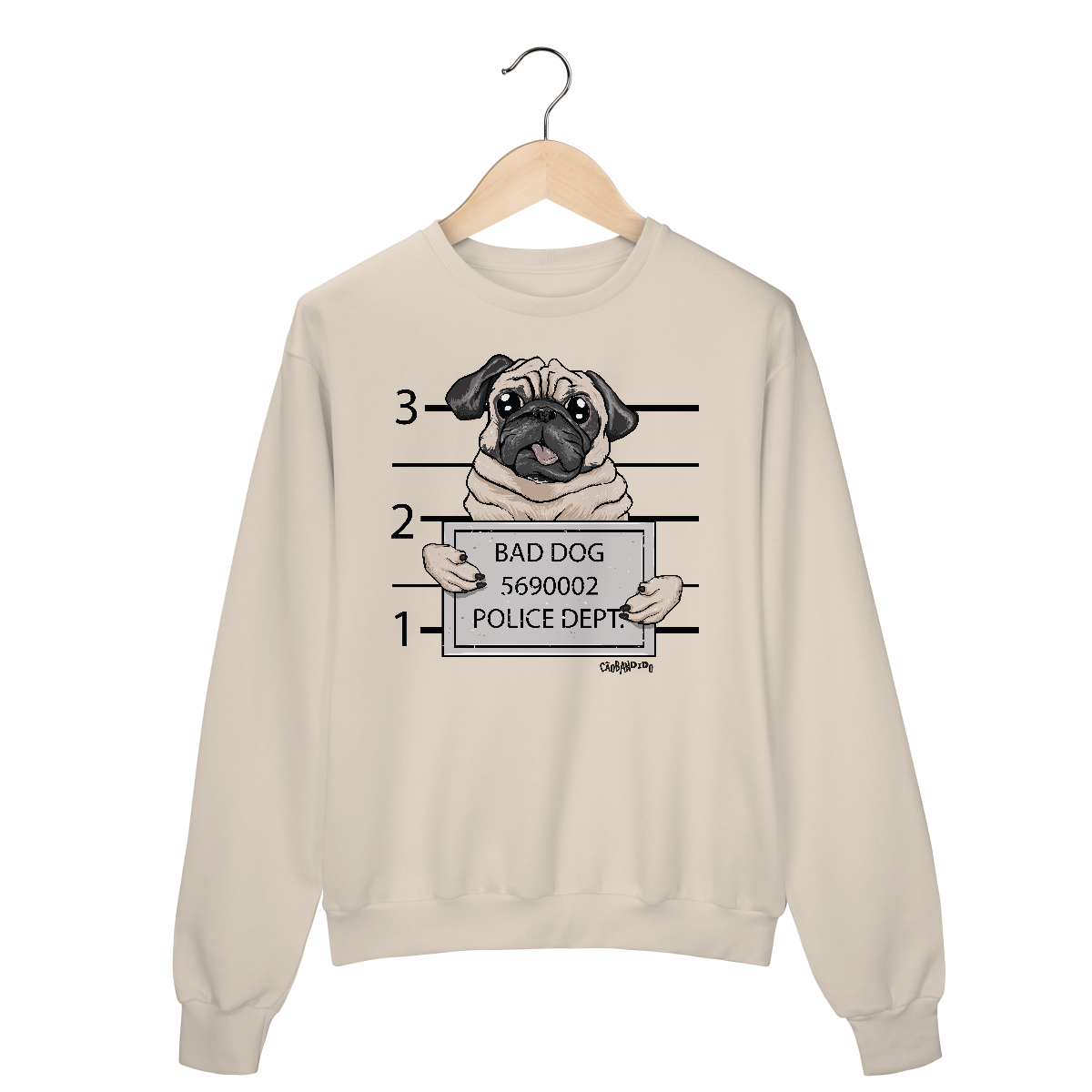 Nome do produto: Moletom Blusão Pug Bad Dog