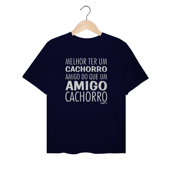 Camiseta Plus Size Cachorro Amigo ou Amigo Cachorro