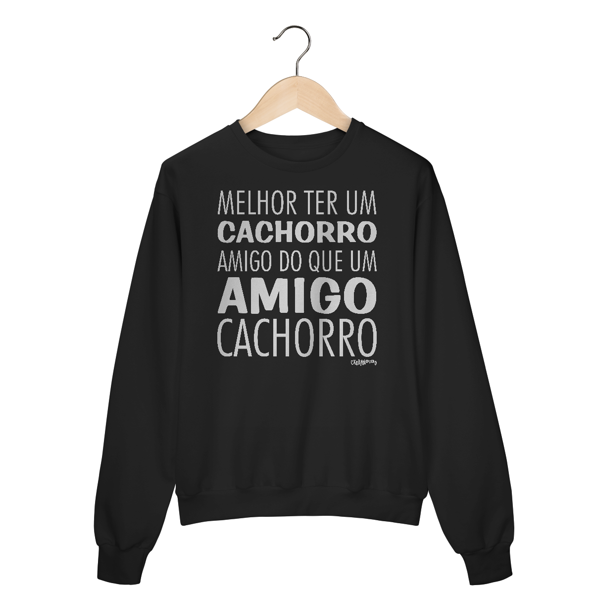 Nome do produto: Moletom Blusão Cachorro Amigo ou Amigo Cachorro