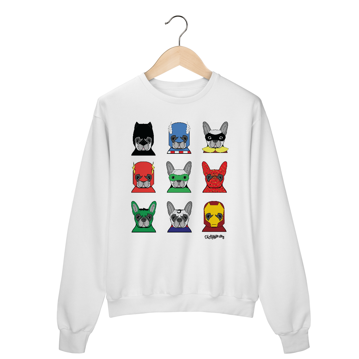 Nome do produto: Moletom Blusão Cachorros Super-Heróis