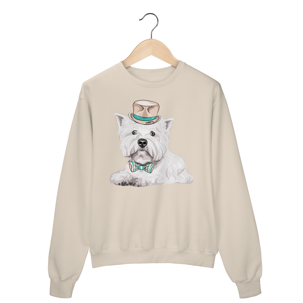 Nome do produto: Moletom Blusão West Terrier de Gravata e Chapéu