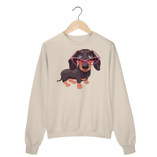 Nome do produto Moletom Blusão Dachshund de Óculos
