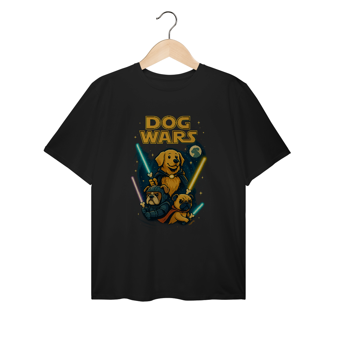 Nome do produto: Camiseta Plus Size Dog Wars