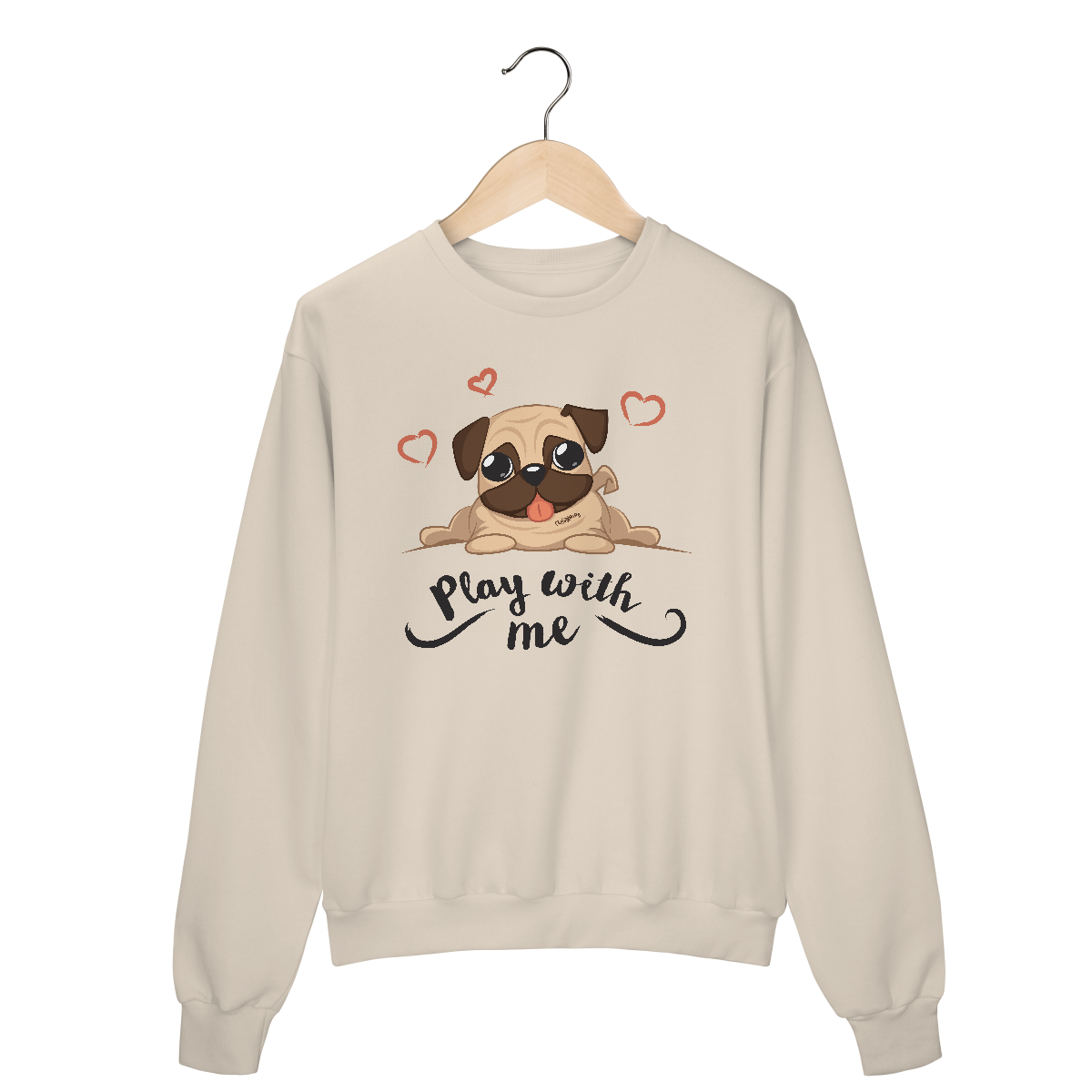 Nome do produto: Moletom Blusão Pug Play With Me