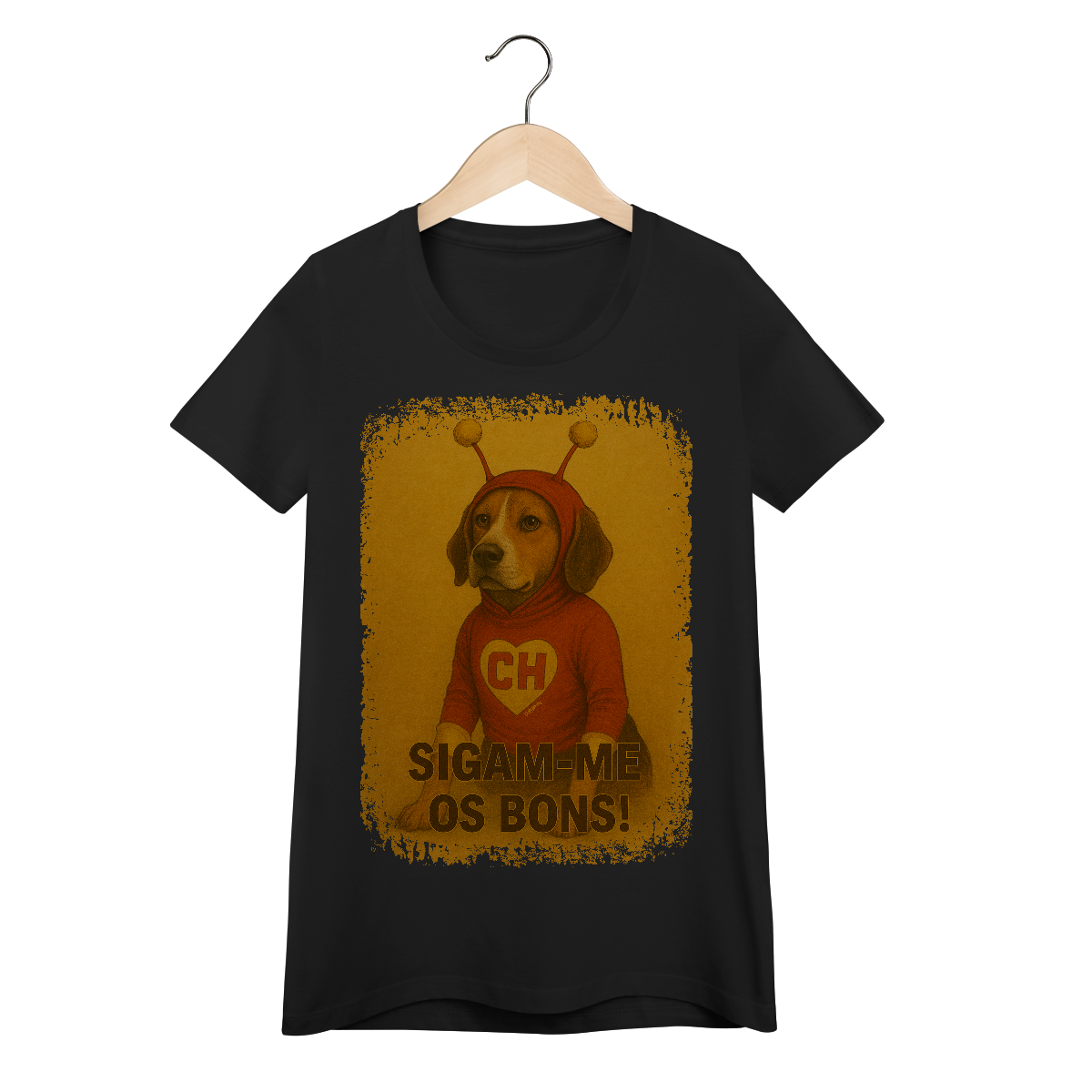 Nome do produto: Baby Look Cachorro Chapolin Colorado