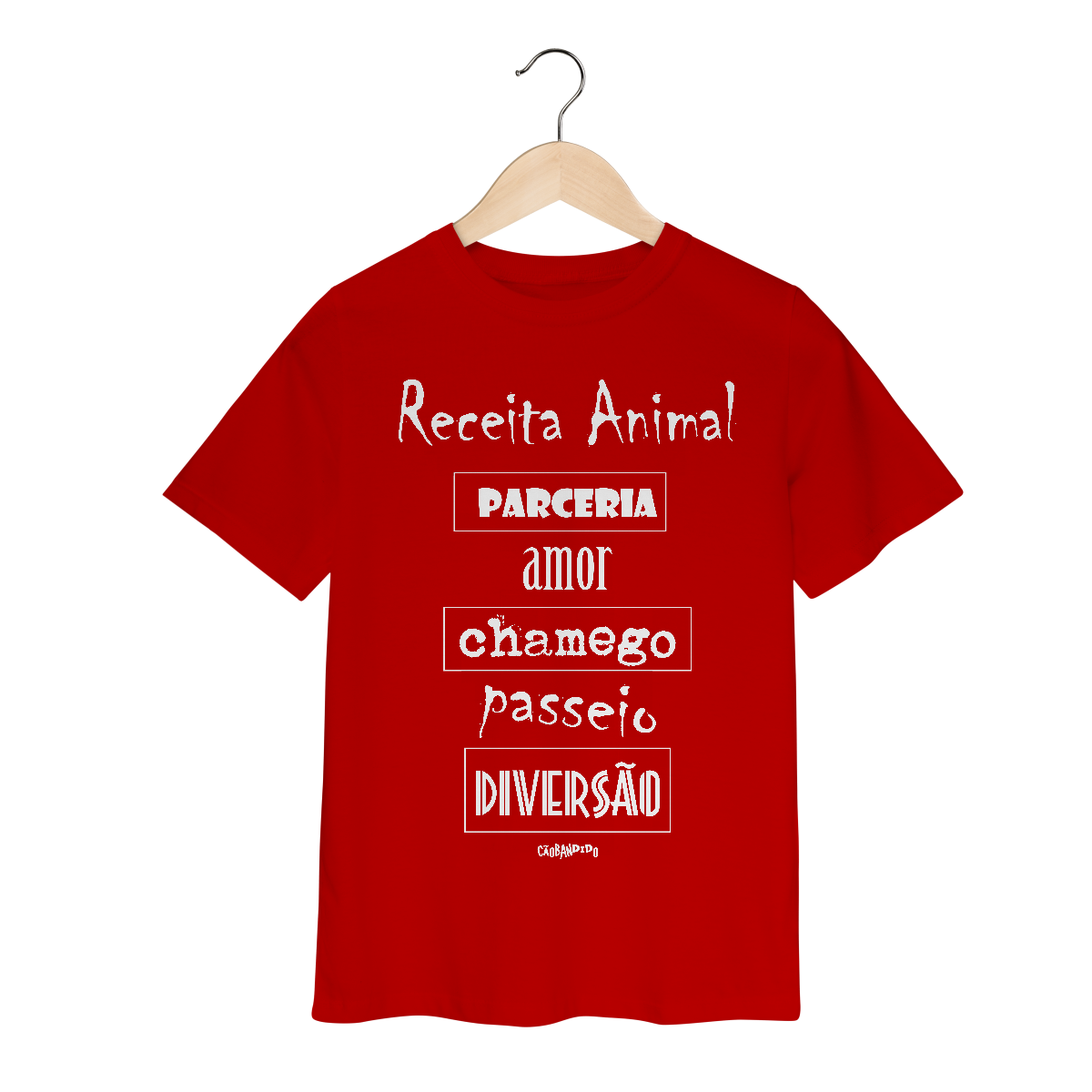 Nome do produto: Camiseta Infantil Cachorro Receita Animal