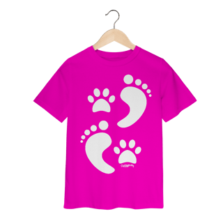 Nome do produto Camiseta Infantil Cachorro Pegadas