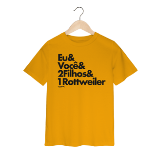 Nome do produto Camiseta Infantil 2 Filhos e 1 Cachorro Rottweiler