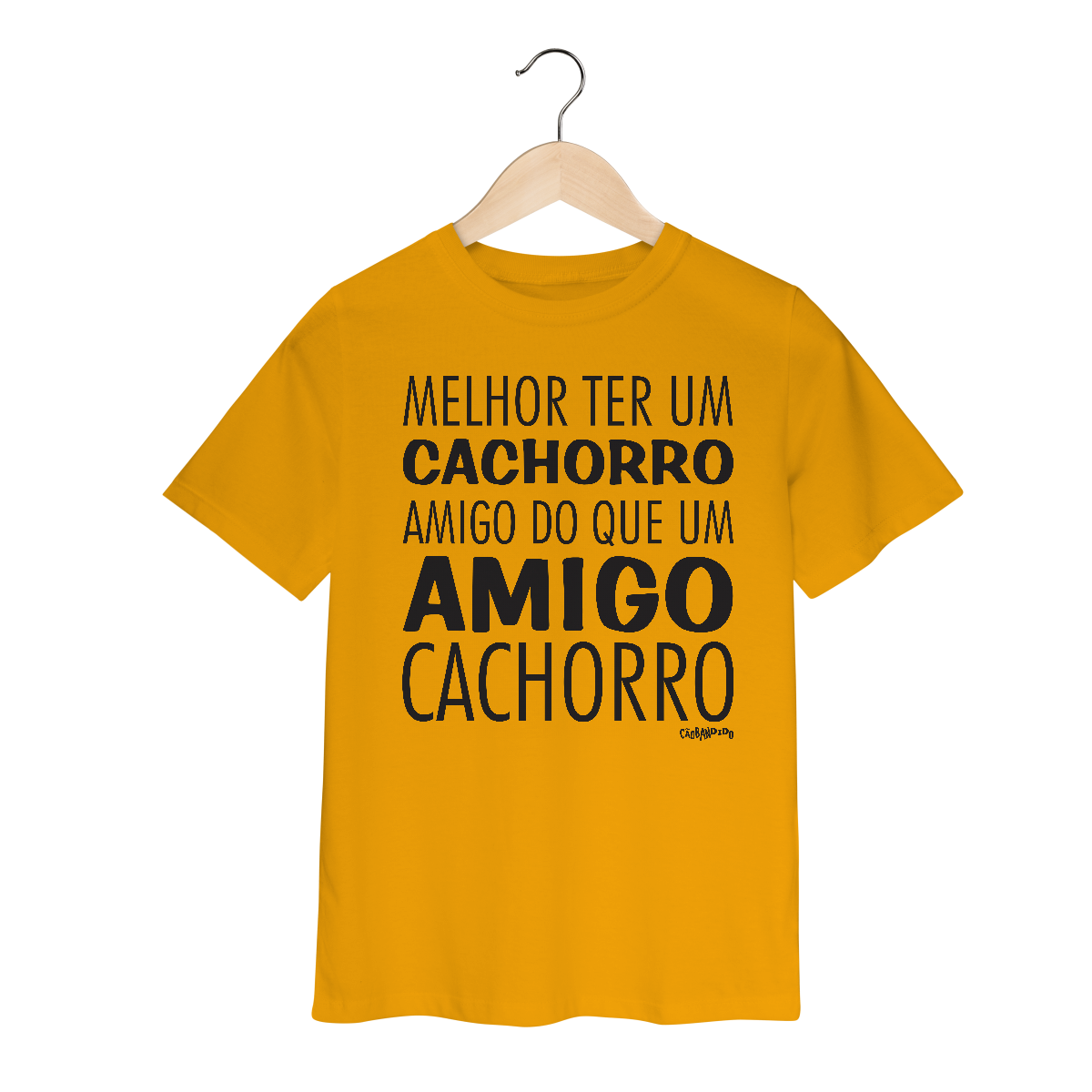 Nome do produto: Camiseta Infantil Cachorro Amigo ou Amigo Cachorro
