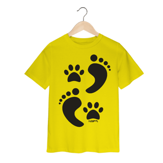 Nome do produto Camiseta Infantil Cachorro Pegadas