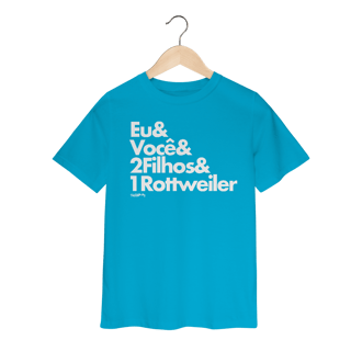 Nome do produto Camiseta Infantil 2 Filhos e 1 Cachorro Rottweiler