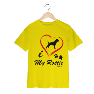 Nome do produto Camiseta Infantil Rottweiler - I Love My Rottie