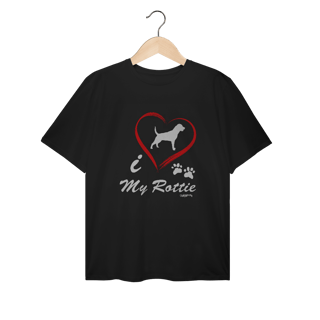 Nome do produto Camiseta Plus Size Rottweiler - I Love My Rottie