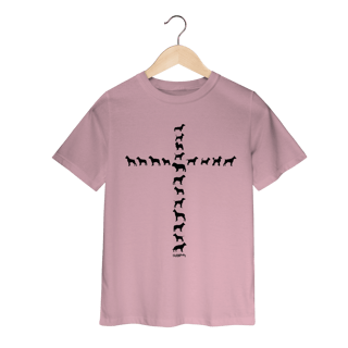 Nome do produto Camiseta Infantil Cachorro Cruz - Amizade Fiel