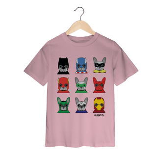 Nome do produto Camiseta Infantil Cachorros Super-Heróis