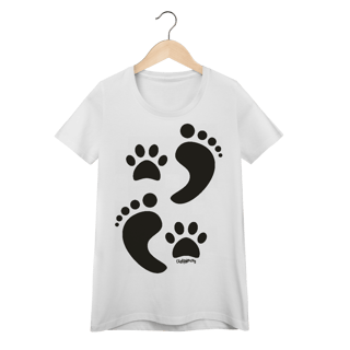 Nome do produto Baby Look Cachorro Pegadas