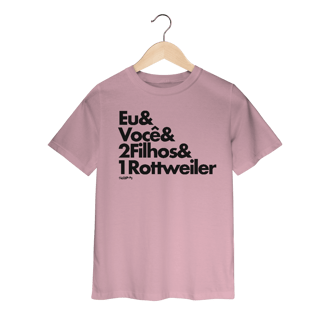 Nome do produto Camiseta Infantil 2 Filhos e 1 Cachorro Rottweiler