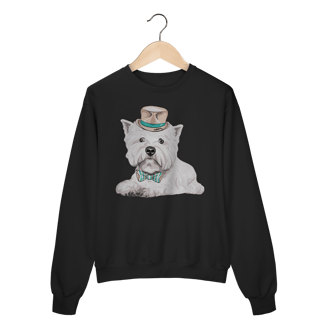 Nome do produto Moletom Blusão West Terrier de Gravata e Chapéu
