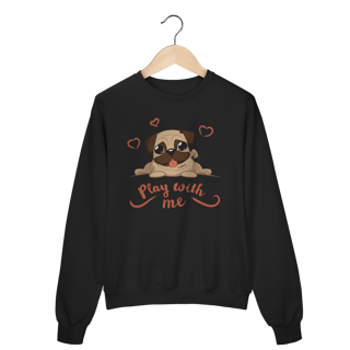 Nome do produto Moletom Blusão Pug Play With Me