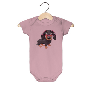 Nome do produto Body Bebê Dachshund de Óculos