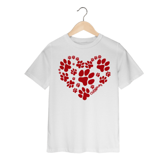 Nome do produto Camiseta Infantil Coração - I Love My Dog