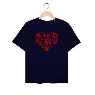 Nome do produto Camiseta Plus Size Coração - I Love My Dog