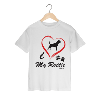 Nome do produto Camiseta Infantil Rottweiler - I Love My Rottie