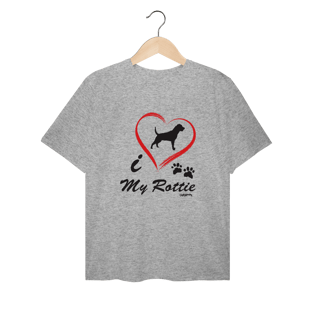 Nome do produto Camiseta Plus Size Rottweiler - I Love My Rottie