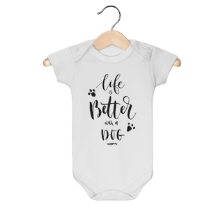 Nome do produto Body Bebê Life is Better With a Dog