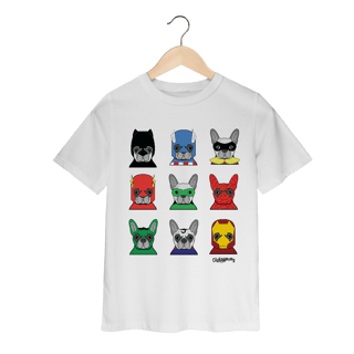 Nome do produto Camiseta Infantil Cachorros Super-Heróis