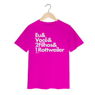 Nome do produto Camiseta Infantil 2 Filhos e 1 Cachorro Rottweiler