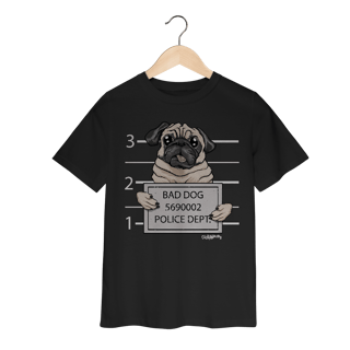 Nome do produto Camiseta Infantil Pug Bad Dog