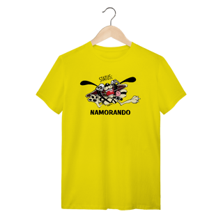 Nome do produto Camiseta Cachorro Status Namorando