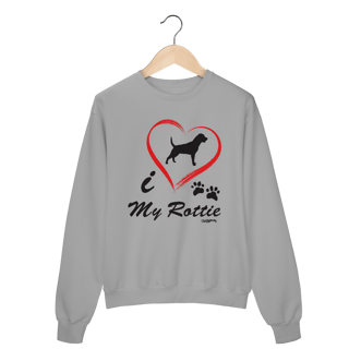 Nome do produto Moletom Blusão Rottweiler - I Love My Rottie