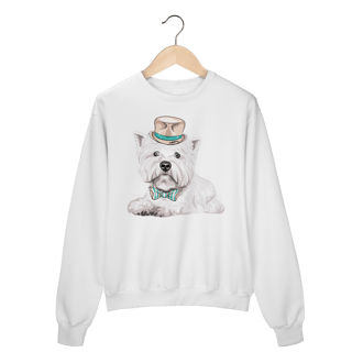 Nome do produto Moletom Blusão West Terrier de Gravata e Chapéu