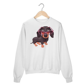 Nome do produto Moletom Blusão Dachshund de Óculos