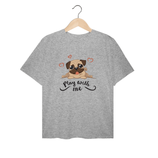 Nome do produto Camiseta Plus Size Pug Play With Me