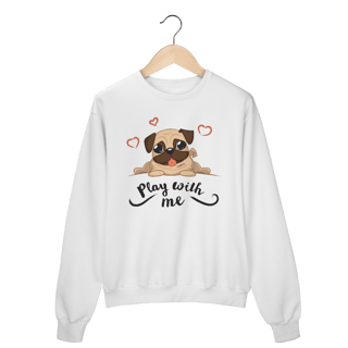 Nome do produto Moletom Blusão Pug Play With Me