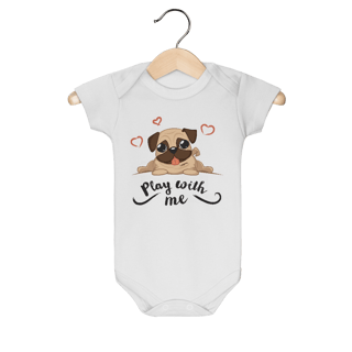 Nome do produto Body Bebê Pug Play With Me