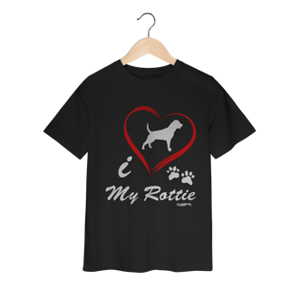 Nome do produto Camiseta Infantil Rottweiler - I Love My Rottie