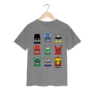 Nome do produto Camiseta Infantil Cachorros Super-Heróis