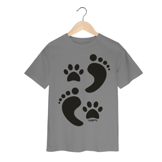 Nome do produto Camiseta Infantil Cachorro Pegadas