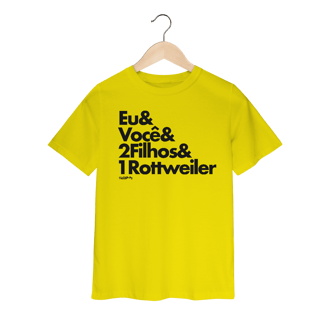 Nome do produto Camiseta Infantil 2 Filhos e 1 Cachorro Rottweiler