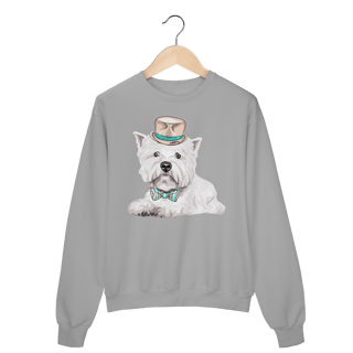 Nome do produto Moletom Blusão West Terrier de Gravata e Chapéu